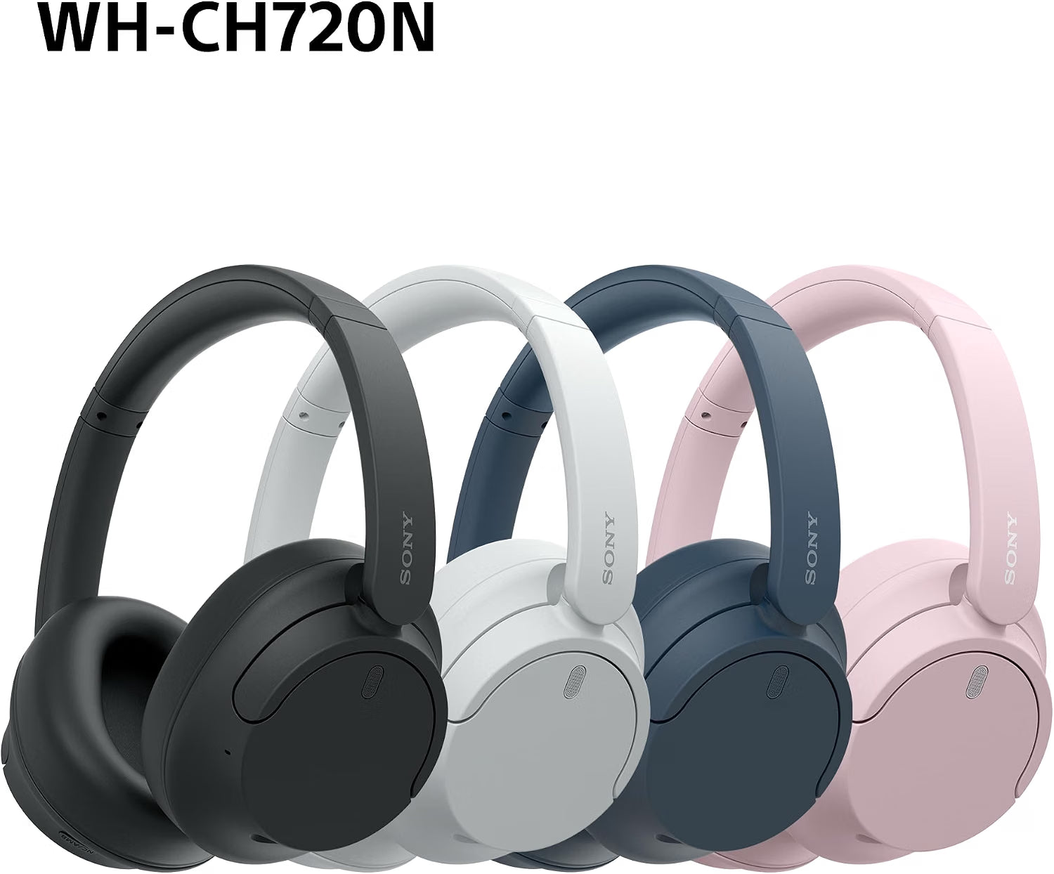 Sony WH-CH720N Wireless Bluetooth Noise Cancelling Over-Ear Headphones, Ambient Sound Mode, Lightweight Design, up to 50 hr battery life, iOS & Android - Blue